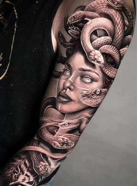 versace print tattoo|realistic medusa tattoos.